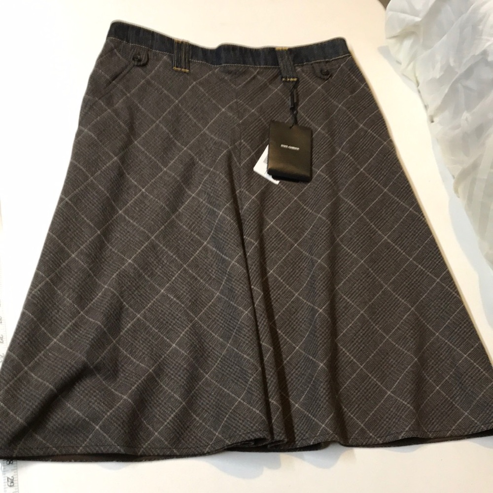 Dolce and Gabbanna check tartan flared skirt sz 16